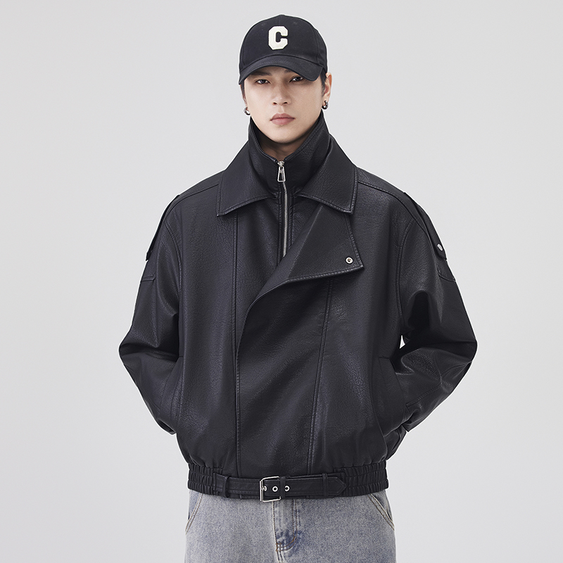 Streetwear Clothing Brands - Autumn Winter Leather Jacket Men Streetwear