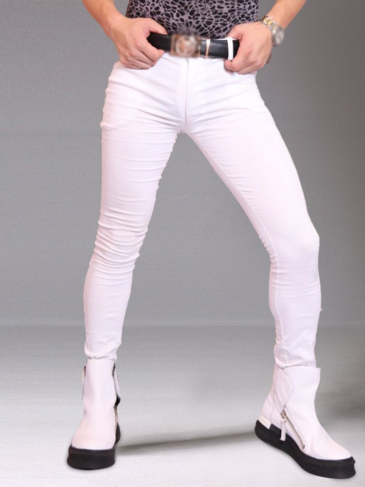 Streetwear Brand Pants - M-3XL Mens Elastic Denim Jeans Tights