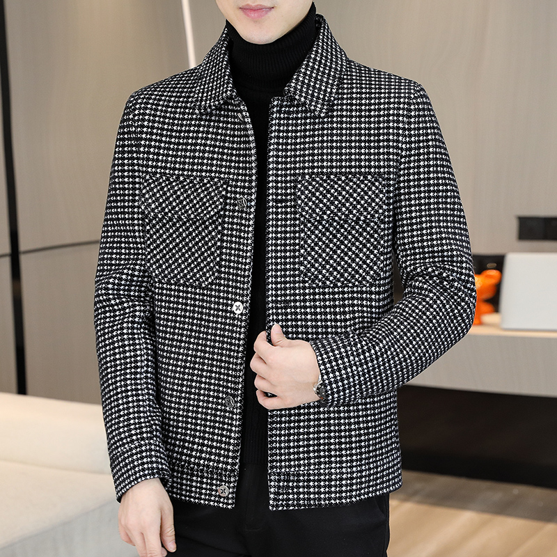 Streetwear Clothing Brands - Brand Winter Plaid Woolen Jackets Men