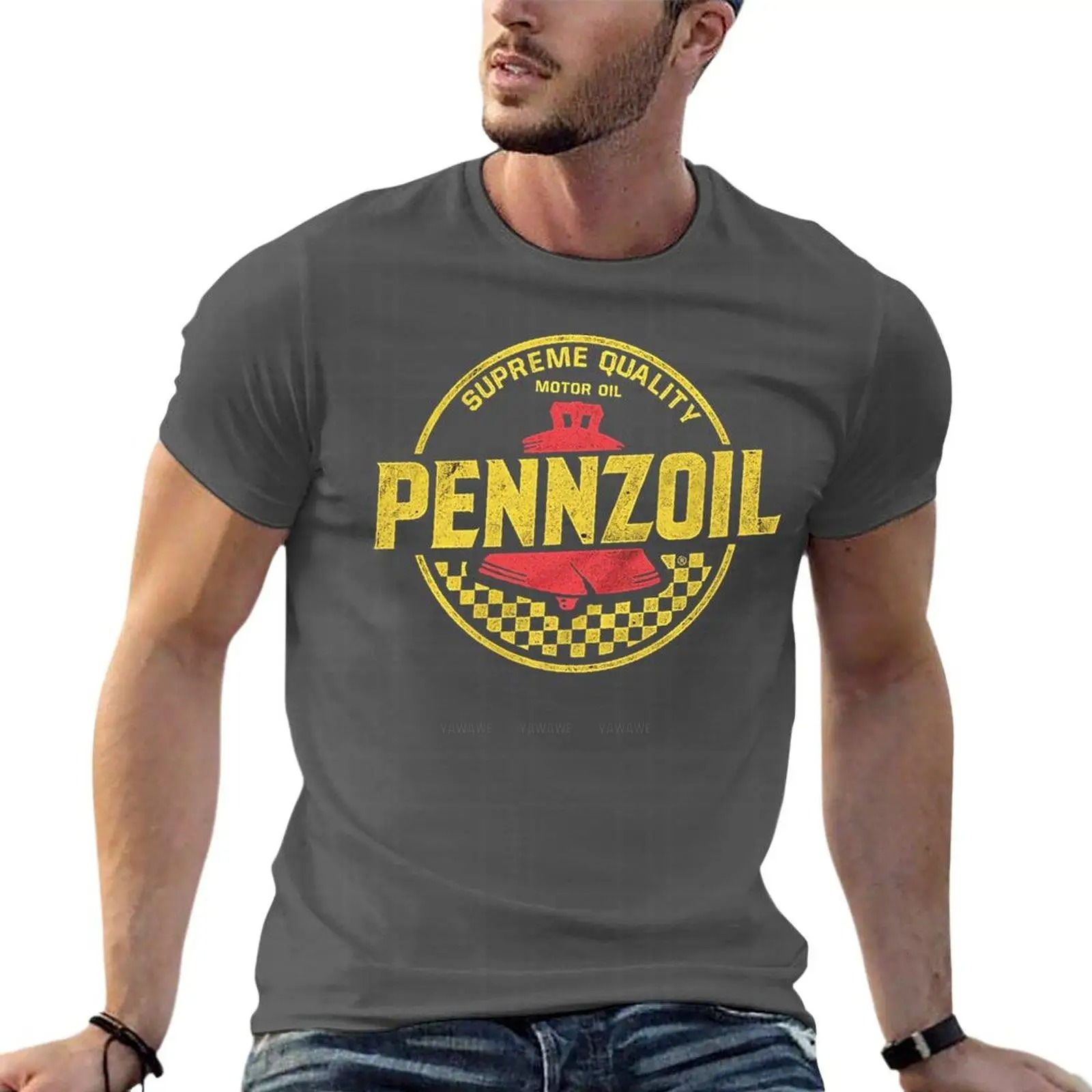 Streetwear Clothing Brands - Distressed Pennzoil Motor Oil Logo Oversized