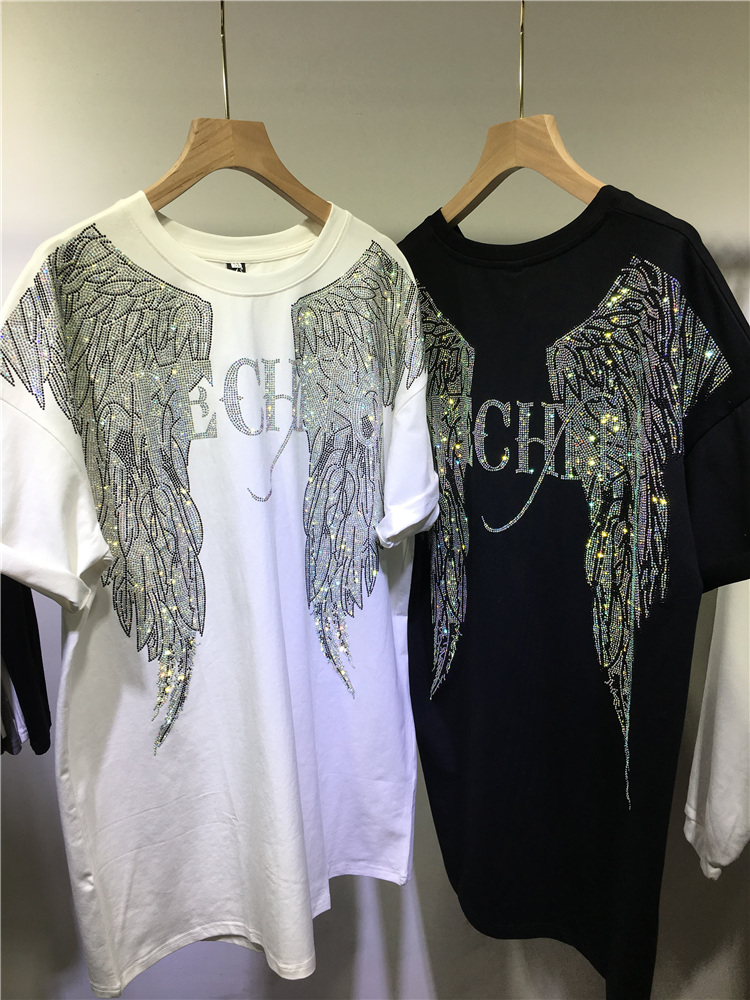 L-4XL Oversize Rhinestone Ange - огляд і ціна Streetwear Clothing Brands