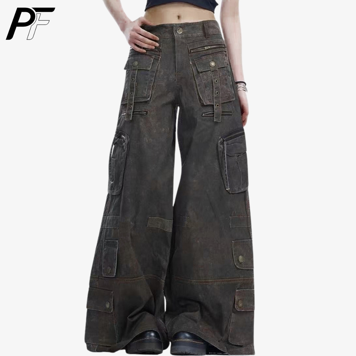 Grunge Techwear Wide Leg Cargo - огляд і ціна Streetwear Brand Pants