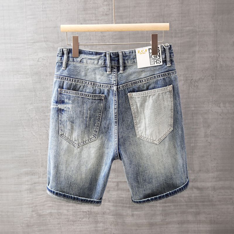 Men's Short Jeans Pants with P - огляд і ціна Streetwear Brand Pants
