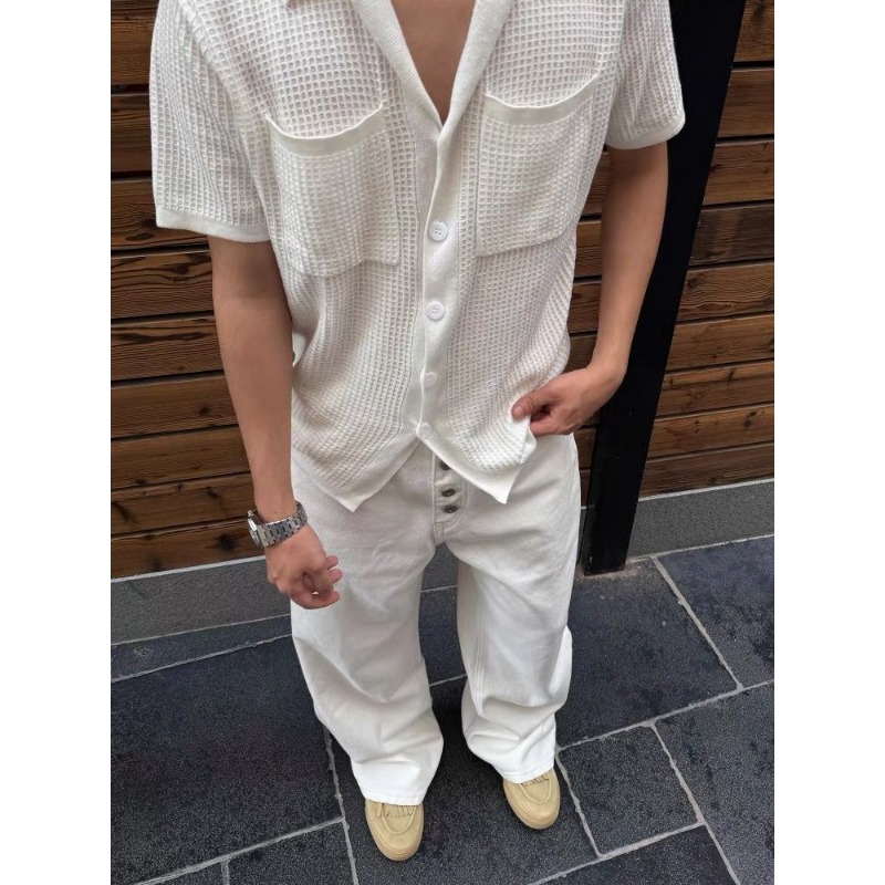 Men's White Wide Leg Jeans Hig - огляд і ціна Streetwear Brand Pants